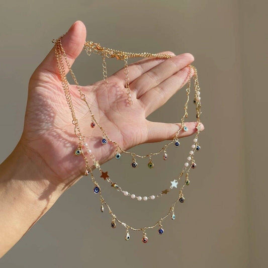 Evil Eye Necklace Set