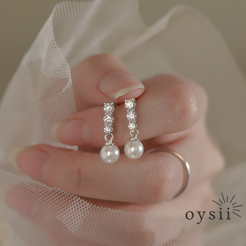 Pearl Sonata — S925 Silver Elegant Shell Pearl Earrings