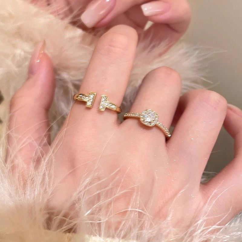 Luxury Sparkling Open Band Ring