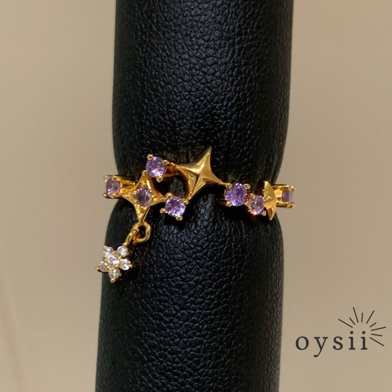 Imperial Bloom — Vintage Starry Tassel Bauhinia Ring