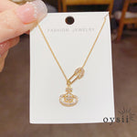 Cosmic Pin — Full Diamond Saturn Necklace