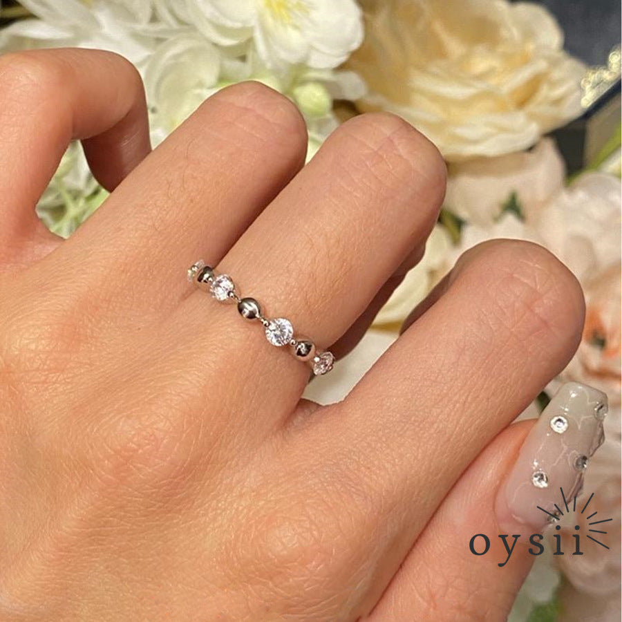 Lumi Orb – French Minimalist Zircon Bead Ring