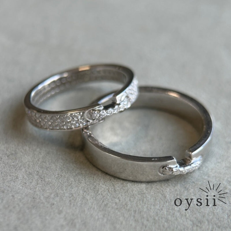 Eternal Bond — Vintage Full Diamond Couple Ring