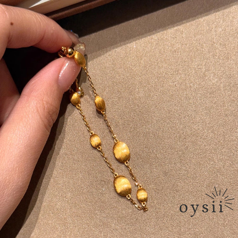 Golden Bean – Matte Adjustable Bracelet