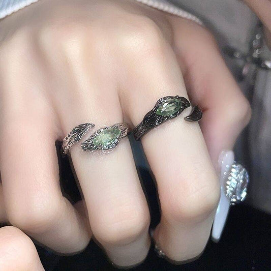 Zircon Snake Ring Set of 2