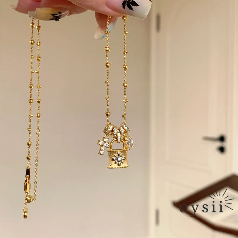 Eternal Faith — Cross Lock Pendant Necklace