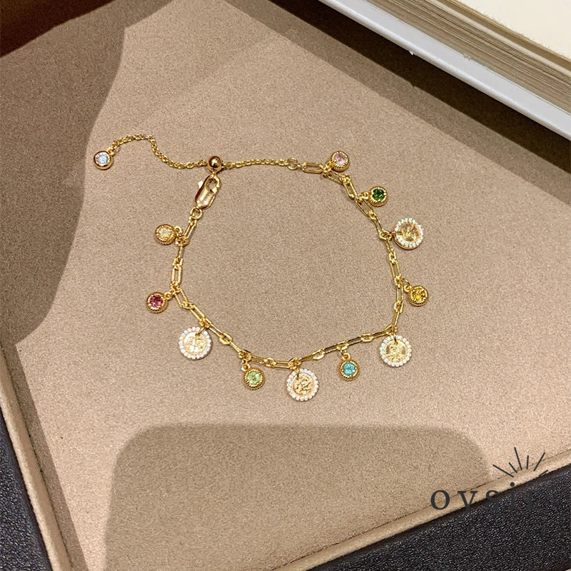 Celestial Tourmaline – Vintage Starry Bracelet